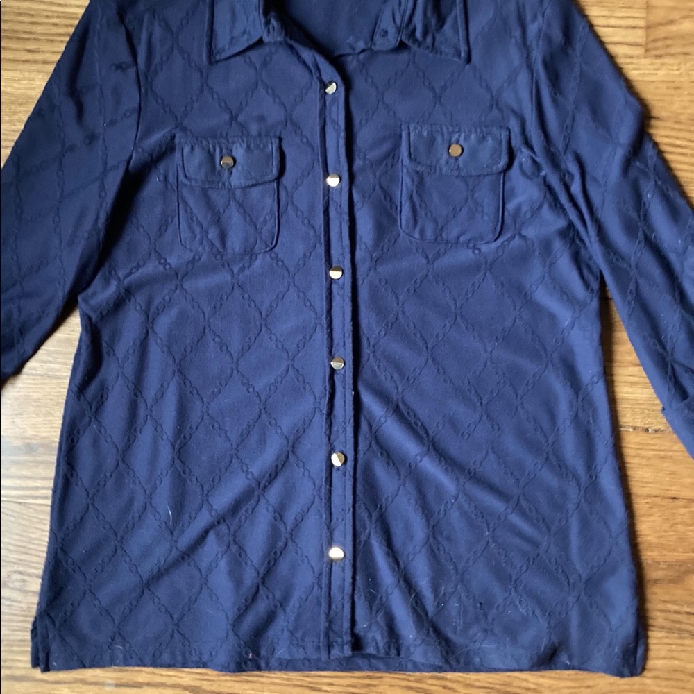 Charter Club Stretch Navy top